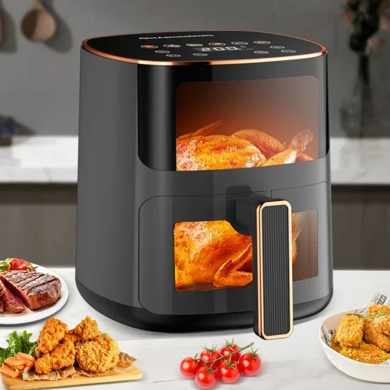 New Air fryer household new visual large-capacity smart reservation multi-functional electric fryer integrated electric oven