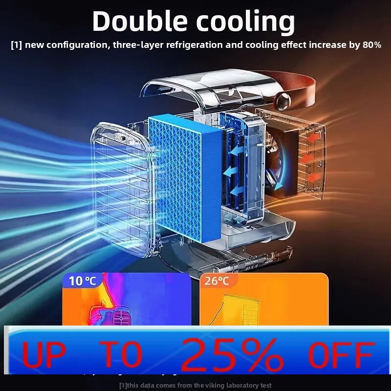 LMM  Portable Refrigeration Air Conditioning Fan Rechargeable Dormitory Car Water Cooling Spray Electric Fan