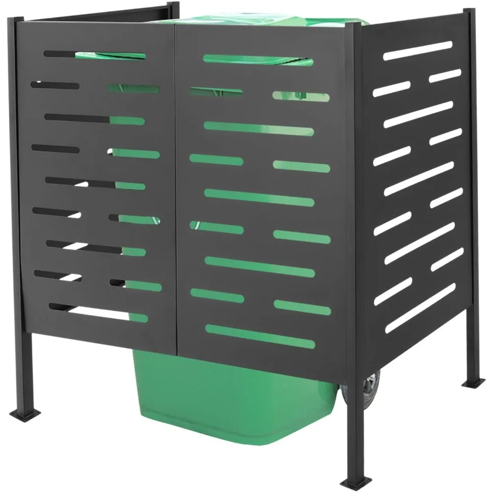 Panel de valla de aire acondicionado, cubiertas de valla de privacidad para exteriores, pantalla de privacidad de CA de Metal, vallas de cubo de basura, equipo de hierro para exteriores Enc