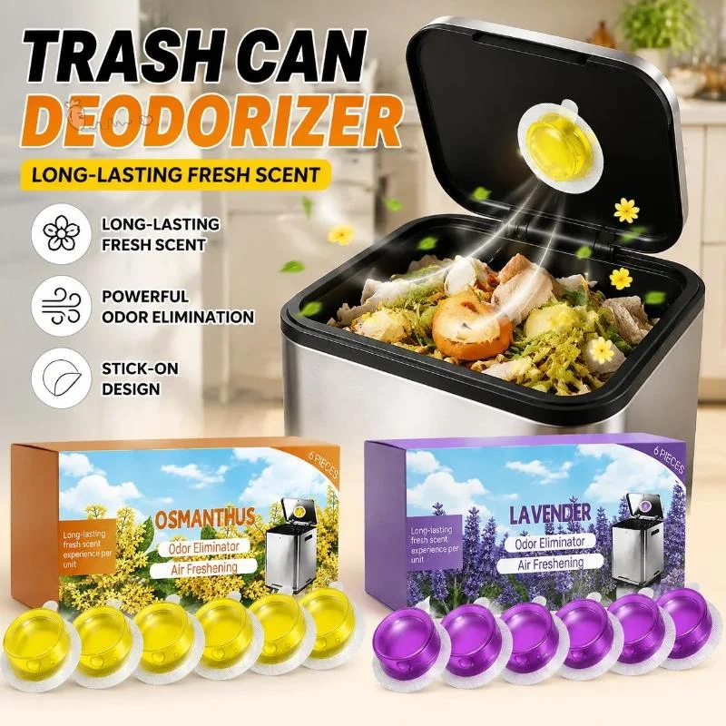 [H] 1 Box/2 Box Stick On Trash Can Deodorizer Pods LongLasting Fragrance Powerful Odor Eliminator Self Adhesive Air Freshener