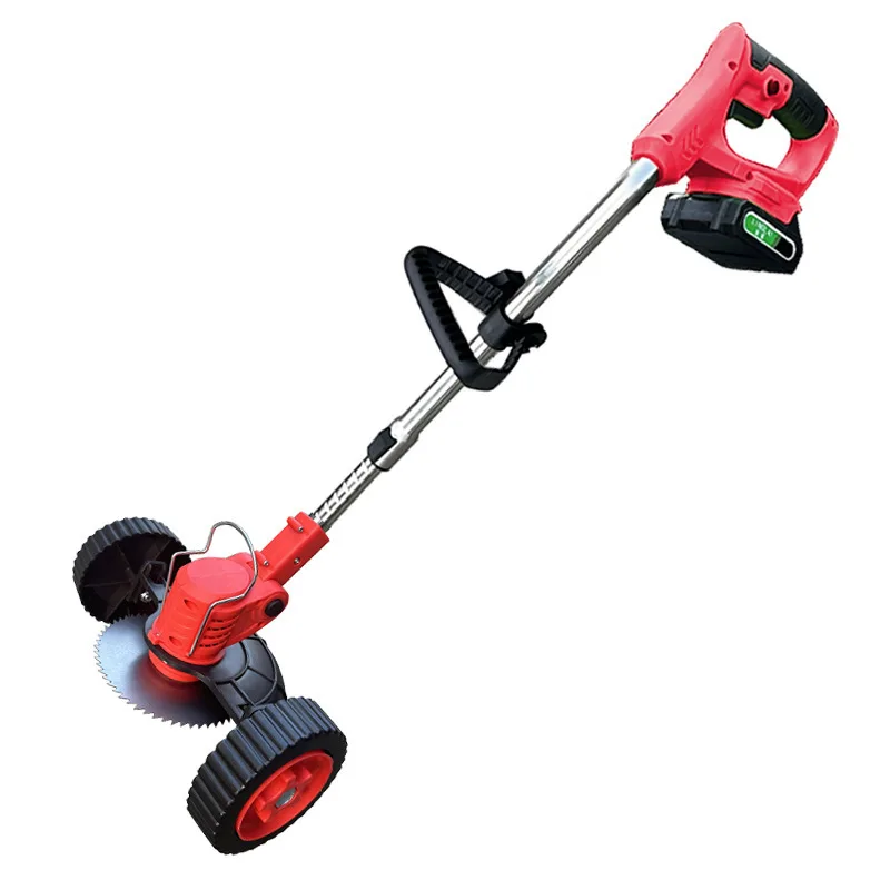 

electric lawn mower household handheld lithium battery Rechargeable mowing artifact