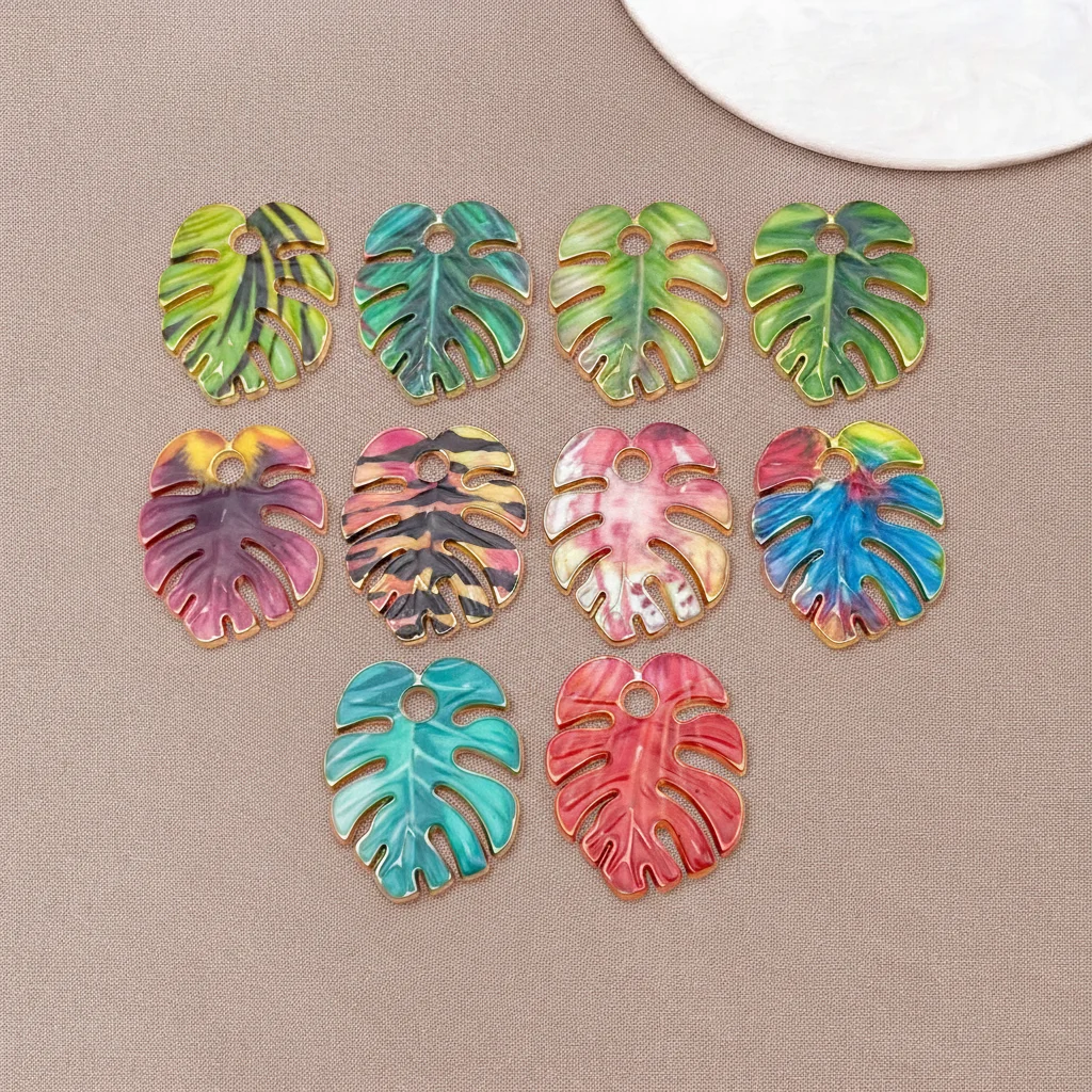 5/10pcs Zinc Alloy Pendant Mini Leaf Charms 20/x10mm For DIY Fashion Bracelet Necklace Jewelry Earring Making Accessories