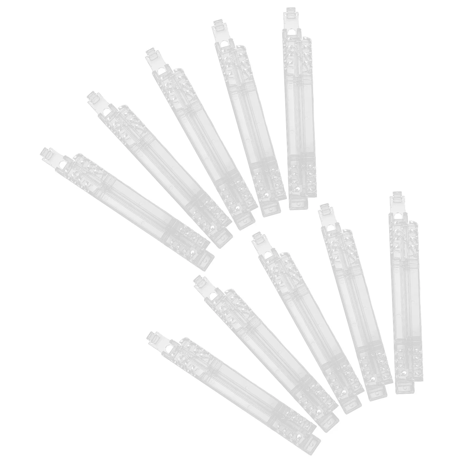 10 Uds. Anillos de plástico para carpetas, 8 agujeros, 100 hojas de capacidad, bobinas de encuadernación en espiral transparente para tamaño carta A5, anillos de papel para libros de oficina sueltos
