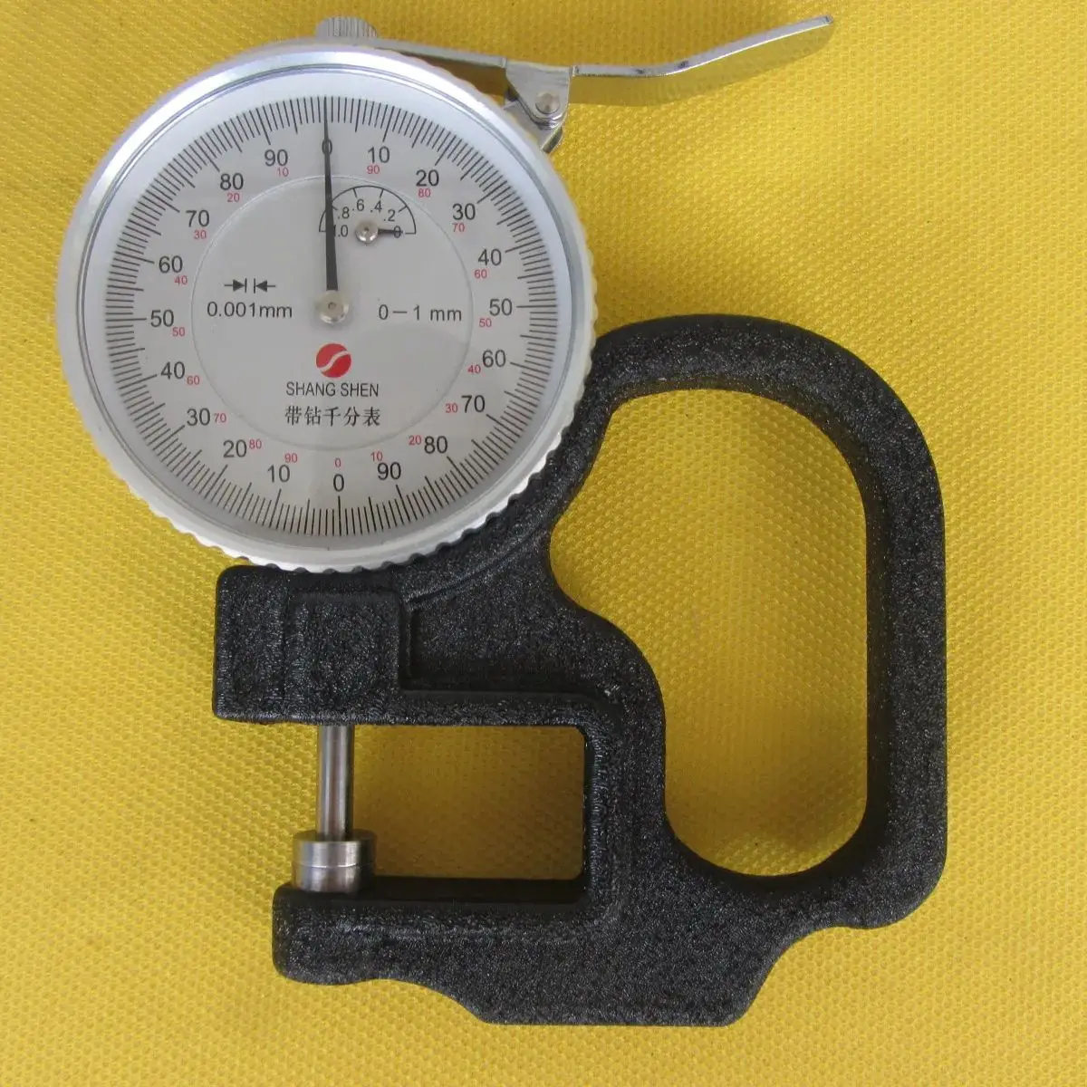 Schokbestendige 0-10x30mm diktemeter met wijzerplaat, lederdiktemeter, draagbaar schokbestendig meetinstrument