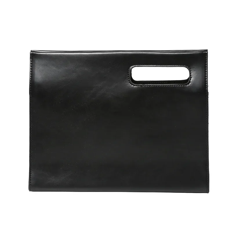 Casual Man Crazy Horse PU Leather Envelope Clutch Large Capacity Business Men Clutch Bags 2023 Brand Design Hand Bags Male Purse