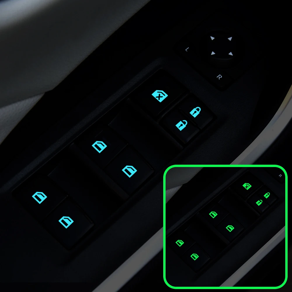 Car Door Windows Control Panel Luminous Button Sticker  For Great Wall Haval Hover H3 H5 H6 H7 H9 H8 H2 M4 Geely borui Coolray