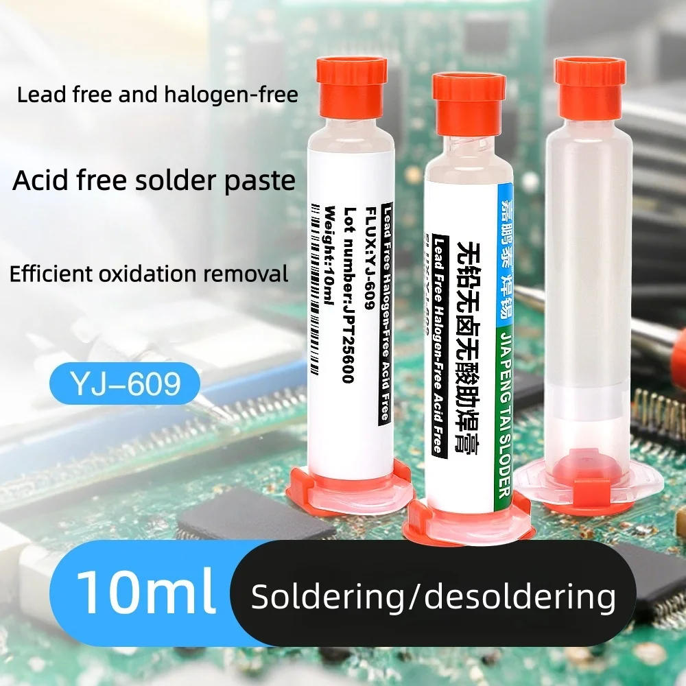 Pasta lutownicza YJ609 10ml, bezzakłynowa pasta lutownicza, olej lutowniczy, niskodymna pasta lutownicza, FLUX do lutowania