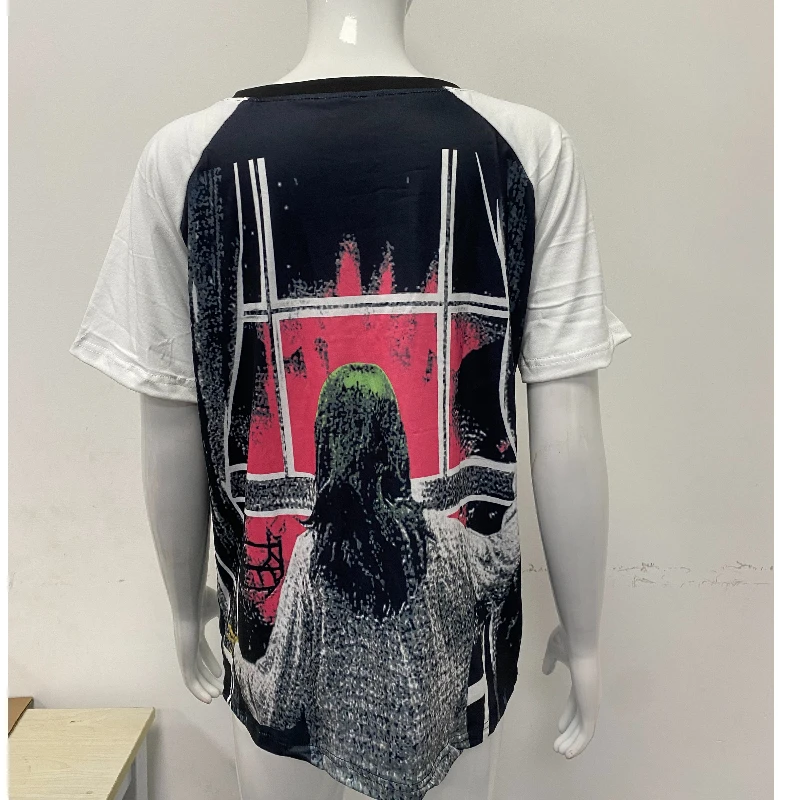 Summer American Street Y2K Trendy Dark Retro Ins Style Devil Printed Top for Men and Women, Loose and Casual