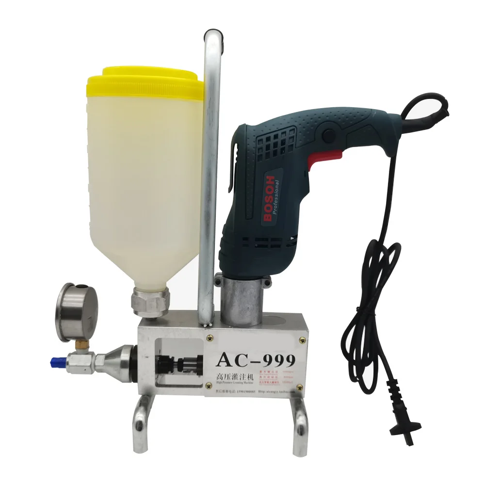 Pompa di iniezione epossidica schiuma epossidica/poliuretanica macchina per stuccatura tubo d'acciaio riparazione cemento crepa 999 alta qualità 810/910/1300W