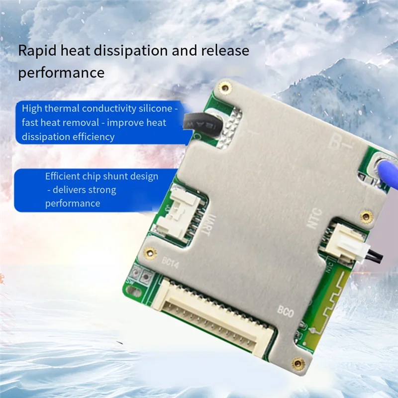 A33T-JBD Automatically Identify 7S-14S LFP Battery Protection Board For E-Bike BT APP Smart BMS 24V 36V 48V 30A