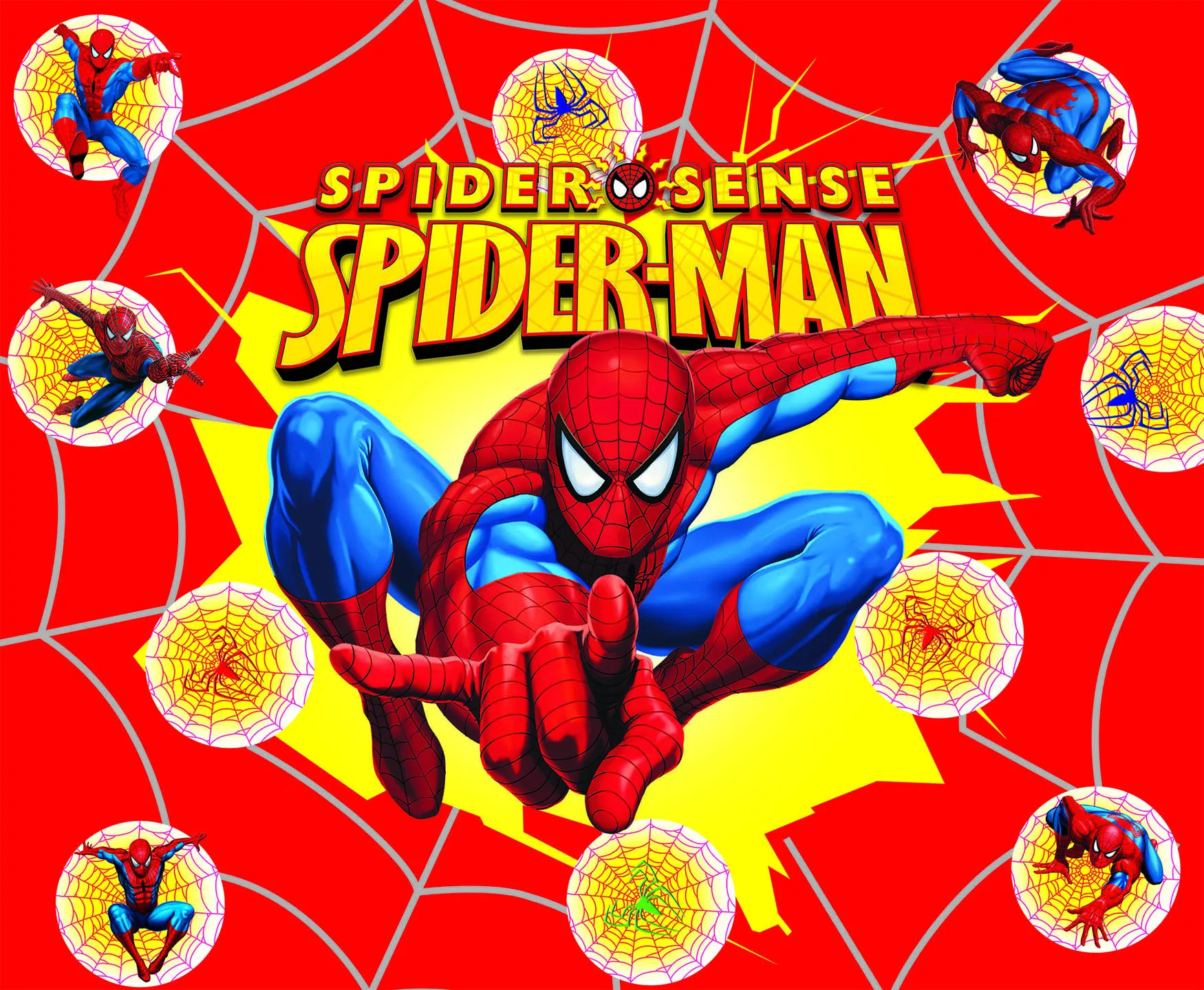 Spider-Man Theme Photo Backdrop Boy Birthday Party Superhero Spider-Man Baby Shower Decoration Photography Backdrop