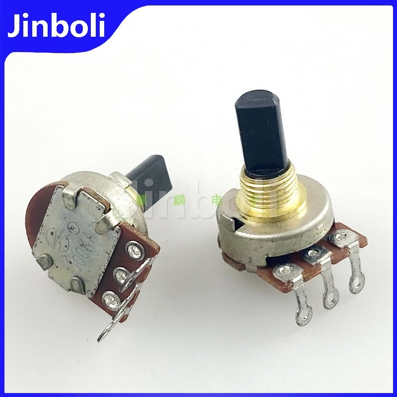 3PCS R161 Type Single B20K A100K Potentiometer 17mm Shaft Length Welding Hole Foot