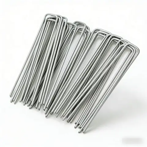 50-100pcs Garden Irrigation Pipe Landscape Support Stakes U-Model 10-15cm Weed Barrier Fixing Stakes for Gardening