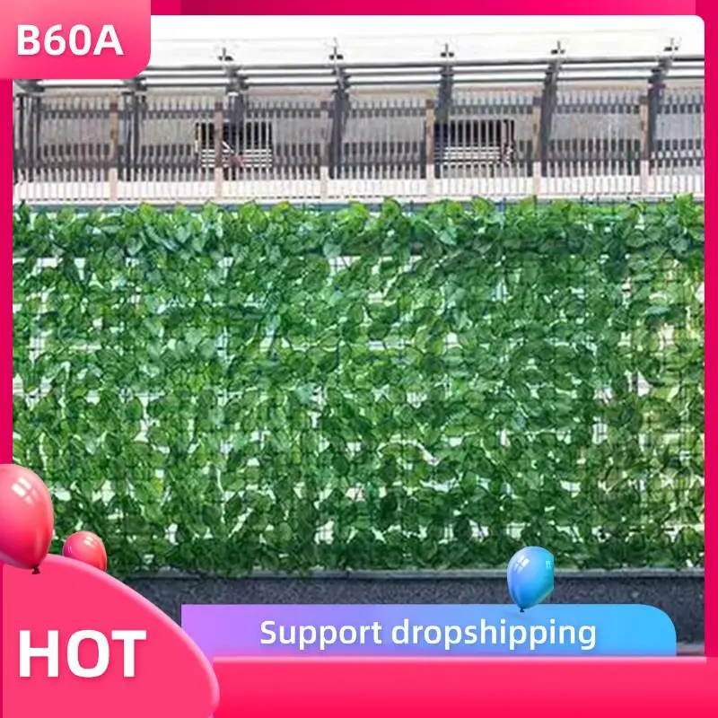 

B60A 4X Artificial Plant Fence Green Leaf Fence Panels Privacy Fence Screen For Home Garden Yard Decoration Outdoor