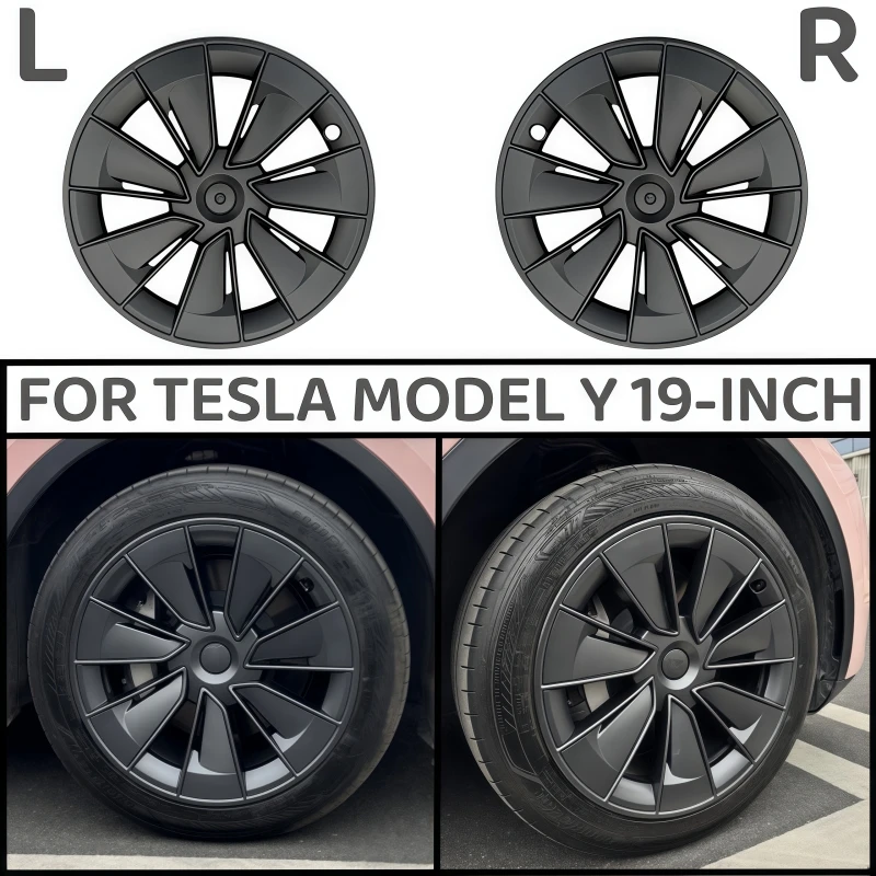 

4PCS HubCap 19 Inch Wheel Caps Automobile Performance Replacement Hub Cap Full Rim Cover Accessories For Tesla Model Y 2019-2024