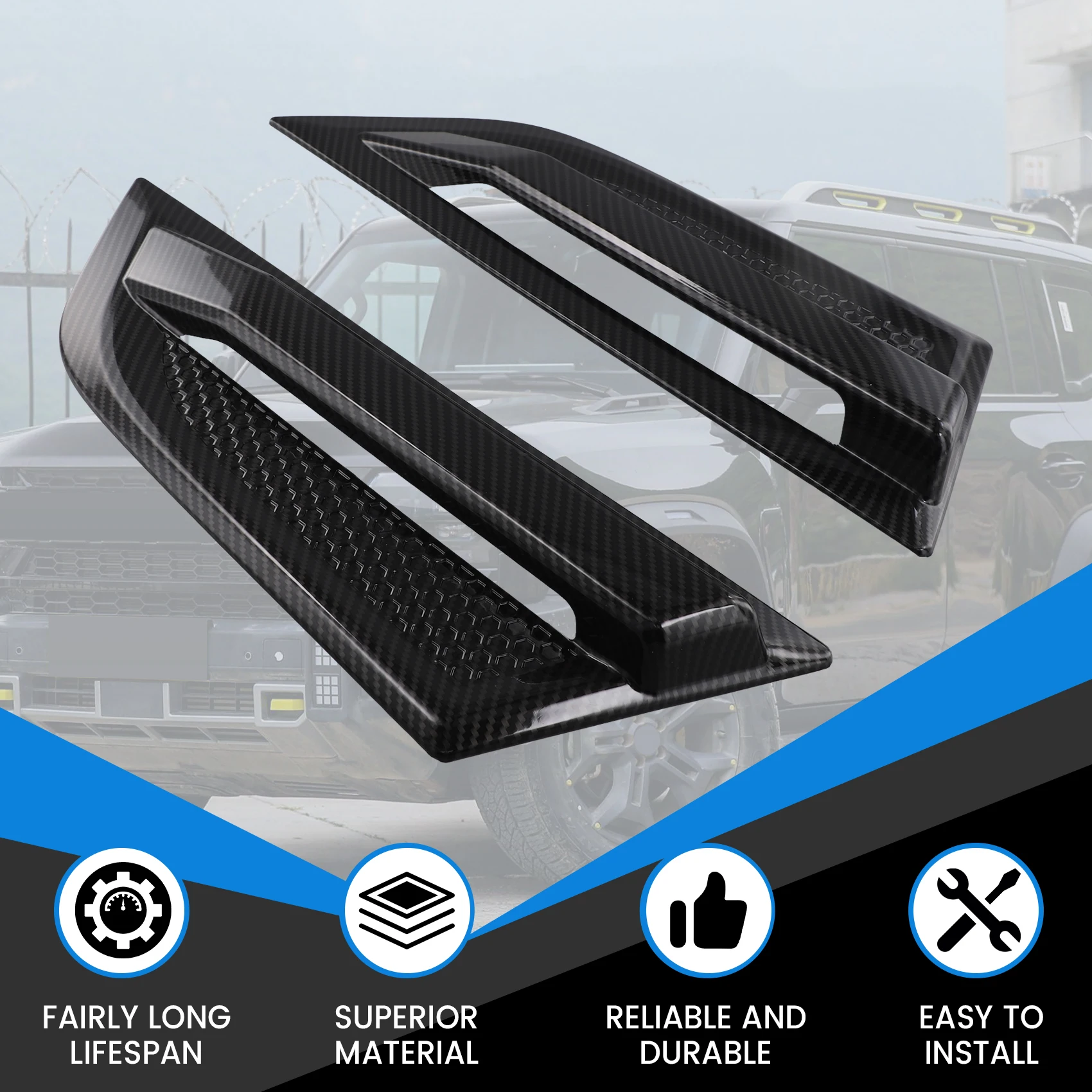 

Car Hood Decorative For JETOUR Traveler T2 2023 Hood Handle Protective Cover Car Exterior Decoration Accessories-T47C