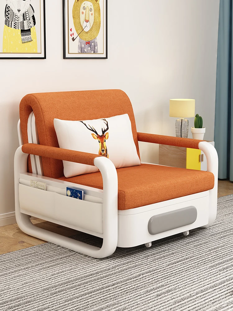 Sofa bed, dual-purpose, foldable, multifunctional storage, small unit living room, bedroom, single or double occupancy