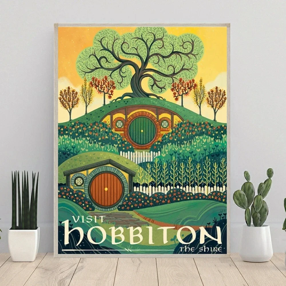 5D DIY Diamond Painting Abstract Ring Art Retro Full Drill Kit Vintage Film Mordor Castle Lord Magic Kid Bed Room Decor view 3