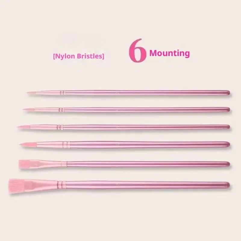 

【CCA4】4Pcs/6Pcs Watercolor Brush Set Pointed Round Flat Head Hair Beginner's Art Student Hand Drawn Watercolor Nylon Painting