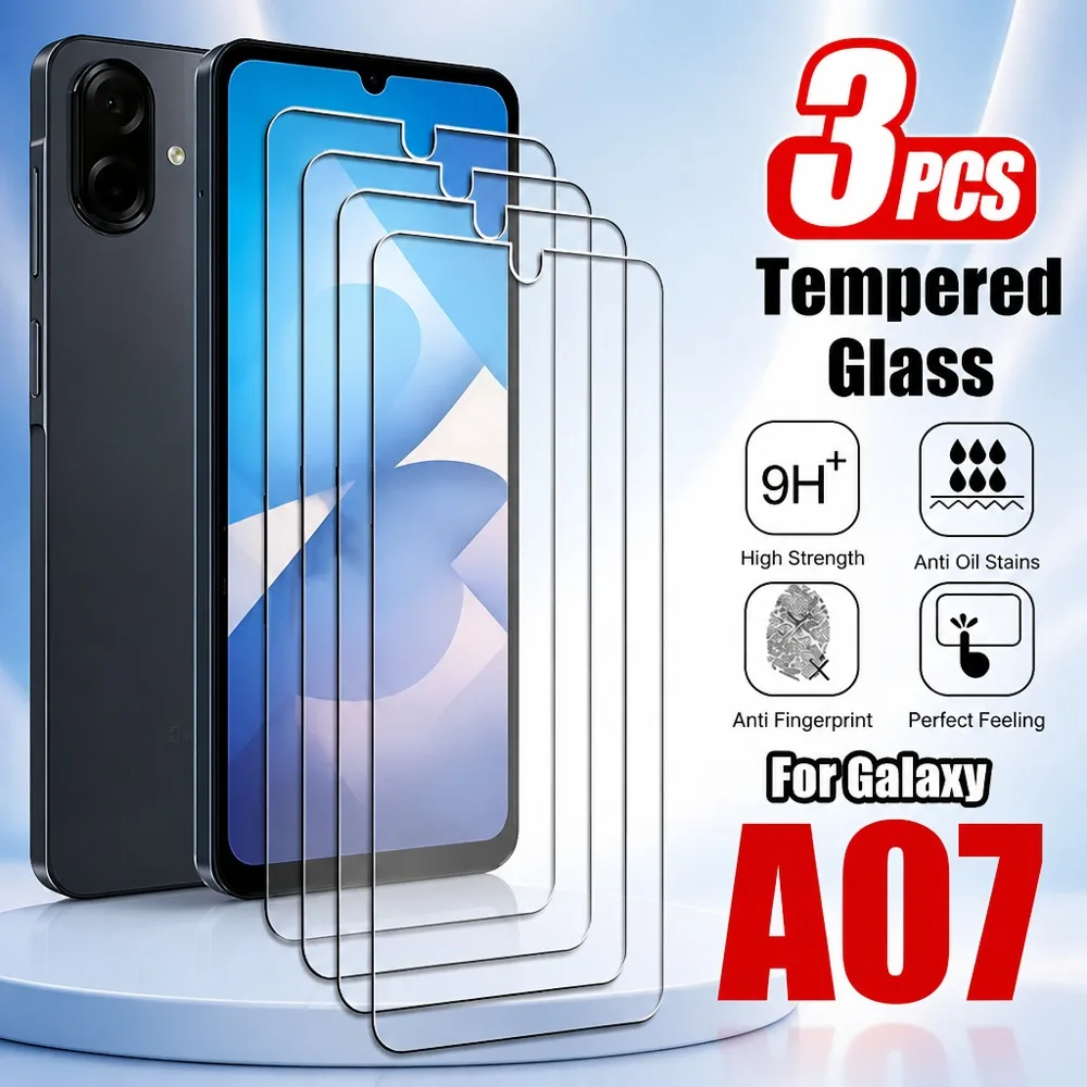 3 Stück Panzerglas für Samsung Galaxy A05s A05 Displayschutz für Samsung Galaxy A06 A07 Kratzfest