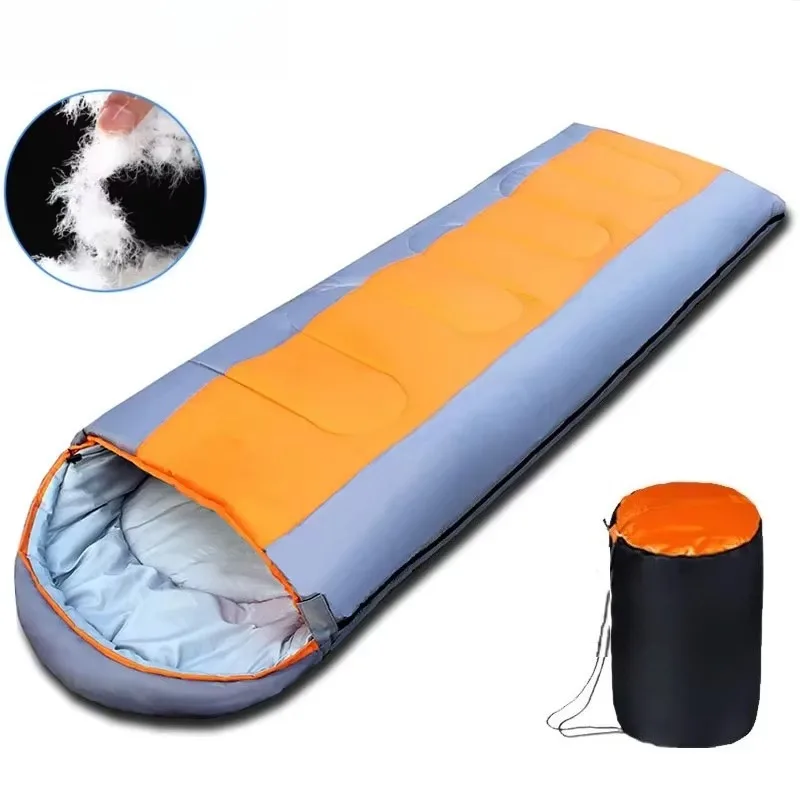 Children's Camping Cotton Sleeping Bag Lightweight Four Seasons Warm Cold Envelope Backpack Outdoor Hiking Fast Delivery