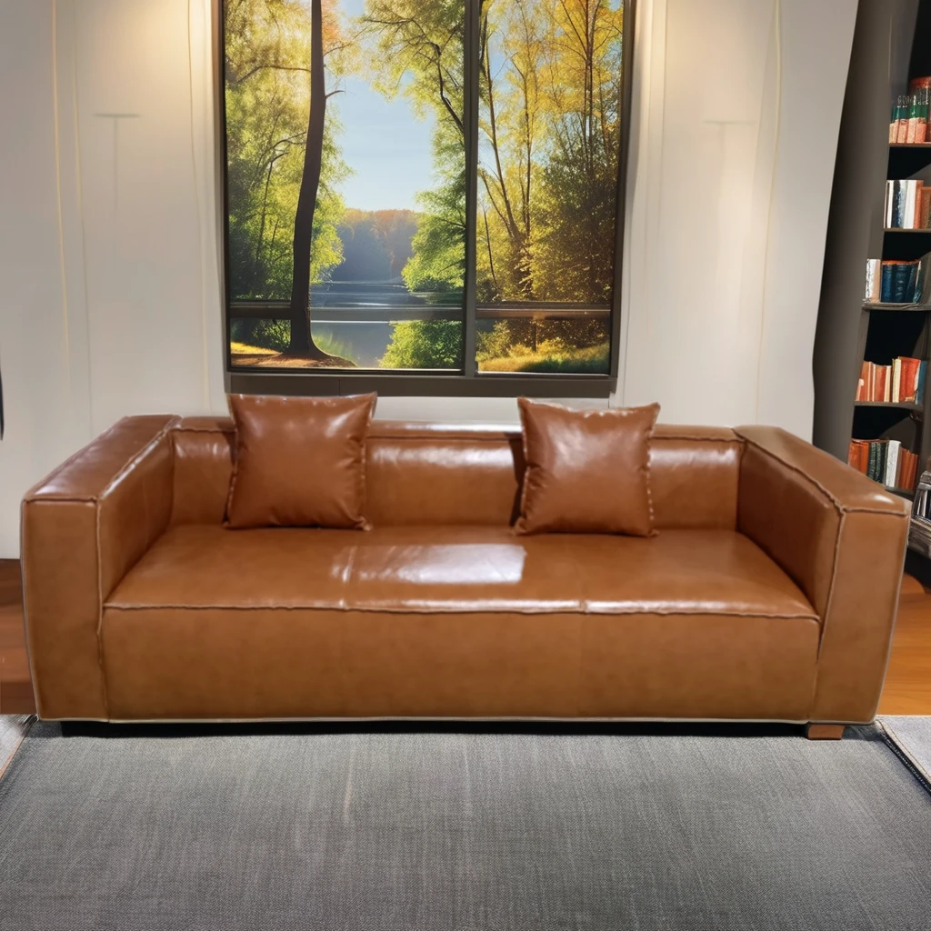 

&* Nordic Small Modular Leather Sectional Sofa Reclining Bed Storage For Home Hotel Restaurant Two-Seater Set For Kitchen Living