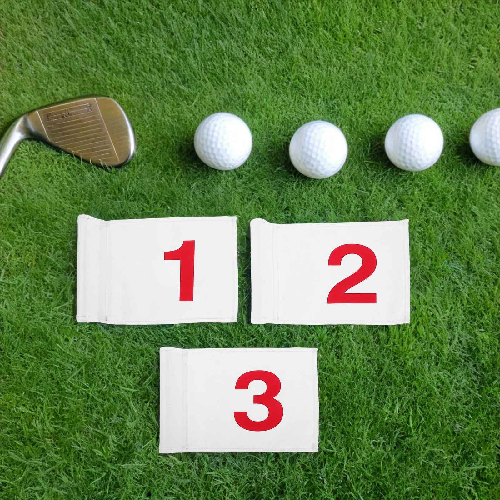 3 pçs bandeira mini portátil colocando alta visibilidade náilon ao ar livre indoor prática golfe treinamento auxílio acessórios de golfe
