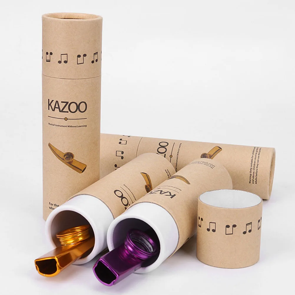 

5 Pcs Kazoo Paper Tube Carrying Case Reliable Music Instrument Bag Holder Musical Accessory Storage for Portable