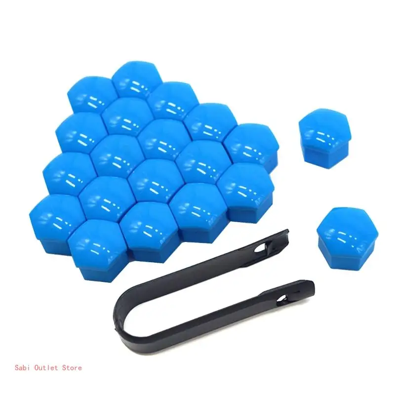 20Pcs 17mm Plastic Car Rims Wheel Nut Screw Cover Lug Dust Hubs Caps Universal for Most Car