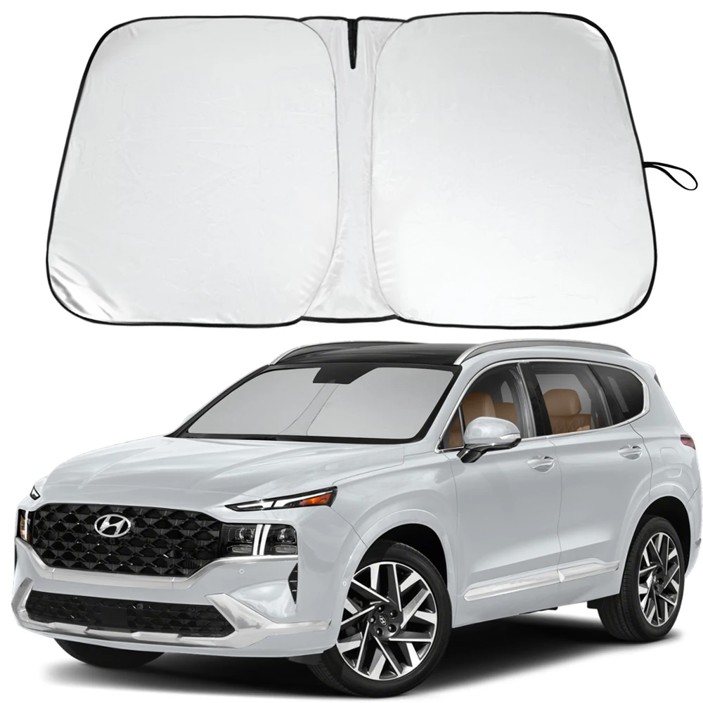 

Для Hyundai Santa Fe 2019-2023 лобовое стекло автомобиля козырек от солнца светоотражающий УФ-защитный козырек протектор автомобильные аксессуары