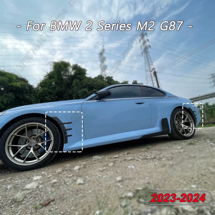 

4 шт. для BMW 2 серии G87 2-дверный 2023-2024 MP Стиль Боковая накладка на крыло Боковые прокладки Canards Комплект кузова Тюнинг Глянцевый черный