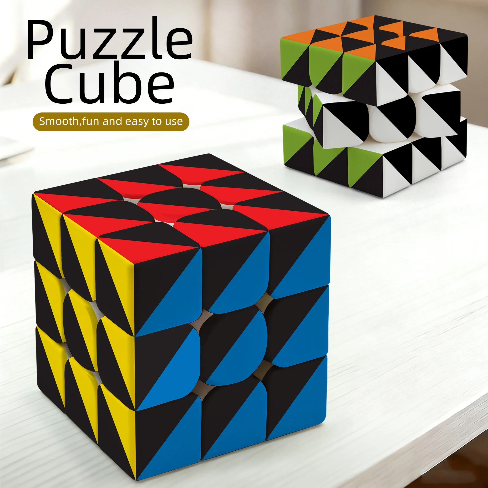 

Triangle 3x3 Cube, Magic Cube, 3x3x3 UV Printed Puzzle Cube, Educational Toy, Puzzle, Holiday Gift