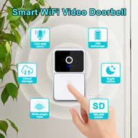 Wireless WiFi Video Doorbell Smart Outdoor Wireless Intercom Doorbell with Camera Waterproof Wireless Camera Ringing Bell