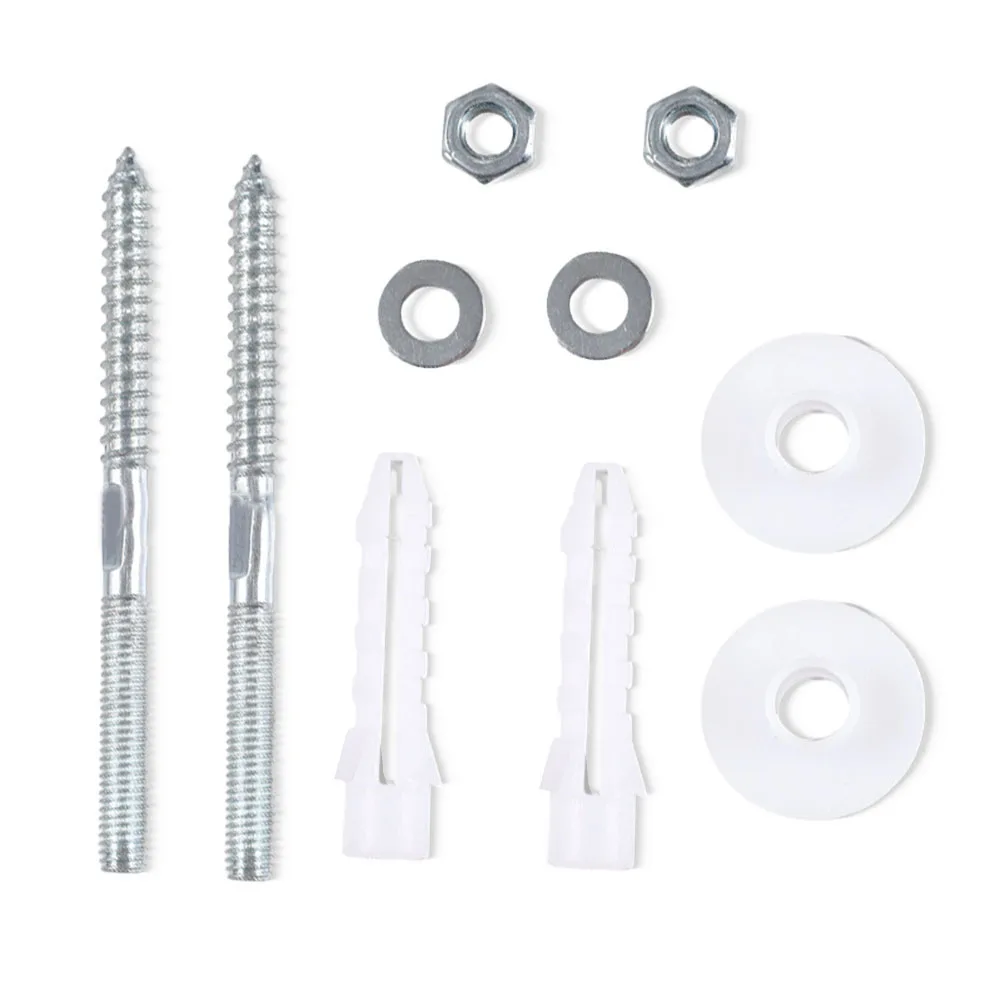 Basin Screw Accessories Double Tooth Screw Silver Washbasin Installation White Fixing Screw Set Heavy Expansion