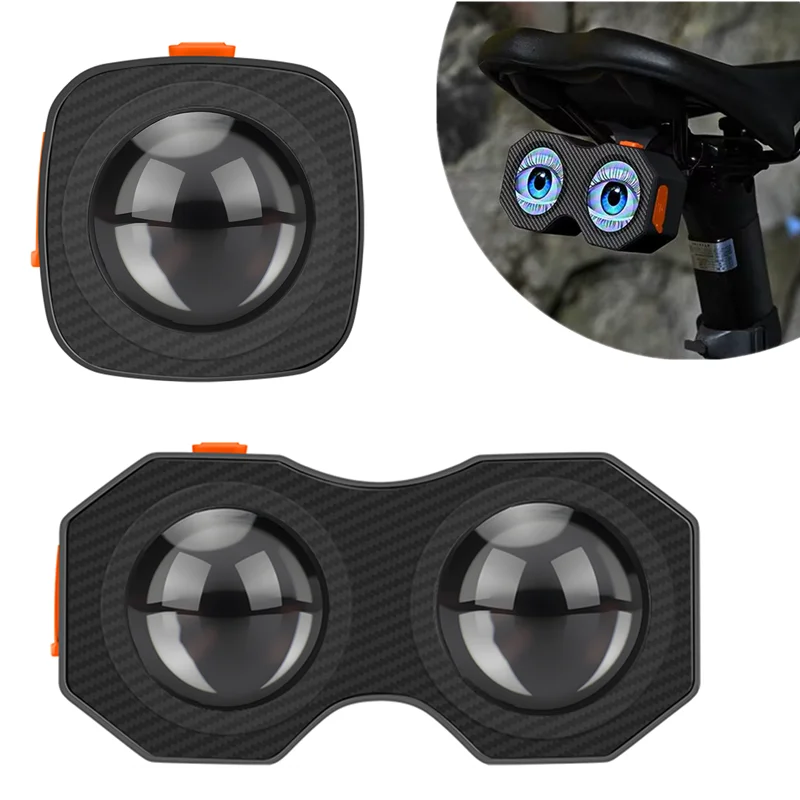 LED Smart Eyes Lights for Electric Bicycle Motorcycle Rear Tail Light App Control Devil's Eye Programmable LED Lamp
