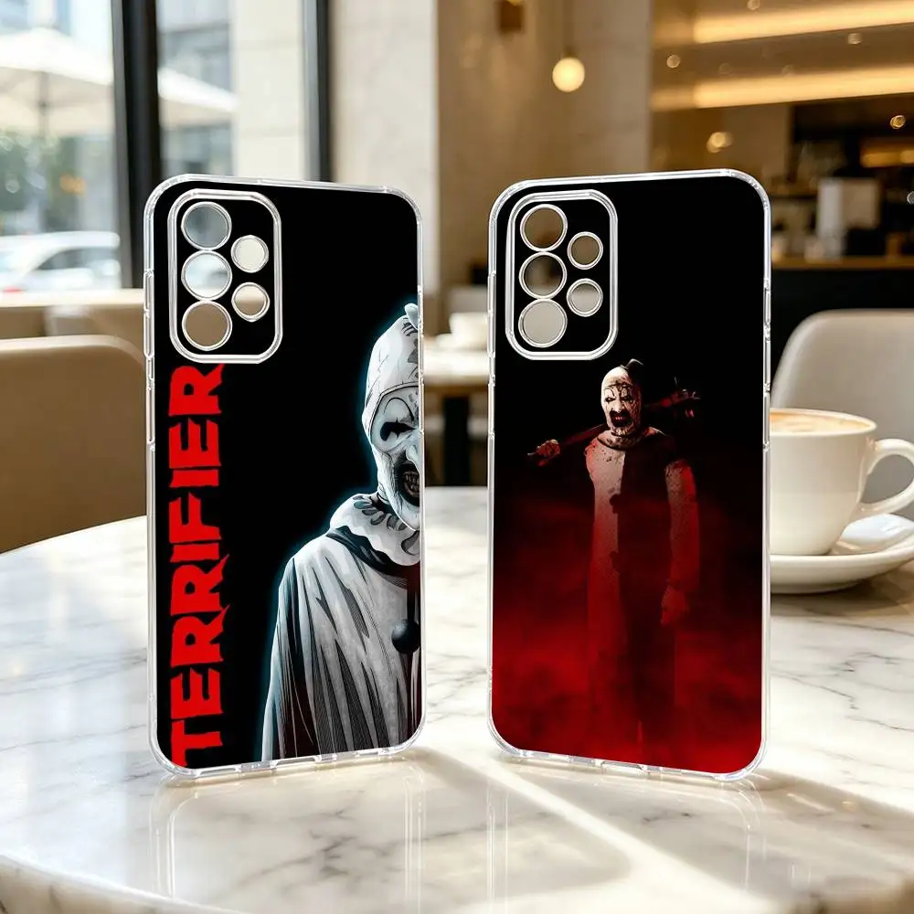 Art the C-Clown horror T-Terrifer  Phone Case Transparent Silicone Soft For Samsung S25,S24,S21,S22,S23,S30,Ultra,S20,Plus,Fe