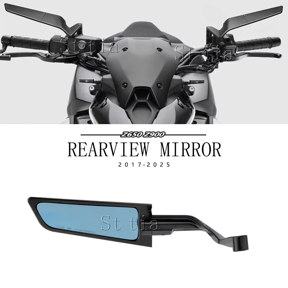 Motorrad-Zubehör Rückspiegel Seitenflügel Verstellbar Drehbar Für Kawasaki Z650 2017-2026 Z 650 Sport Z900 Z 900 SE
