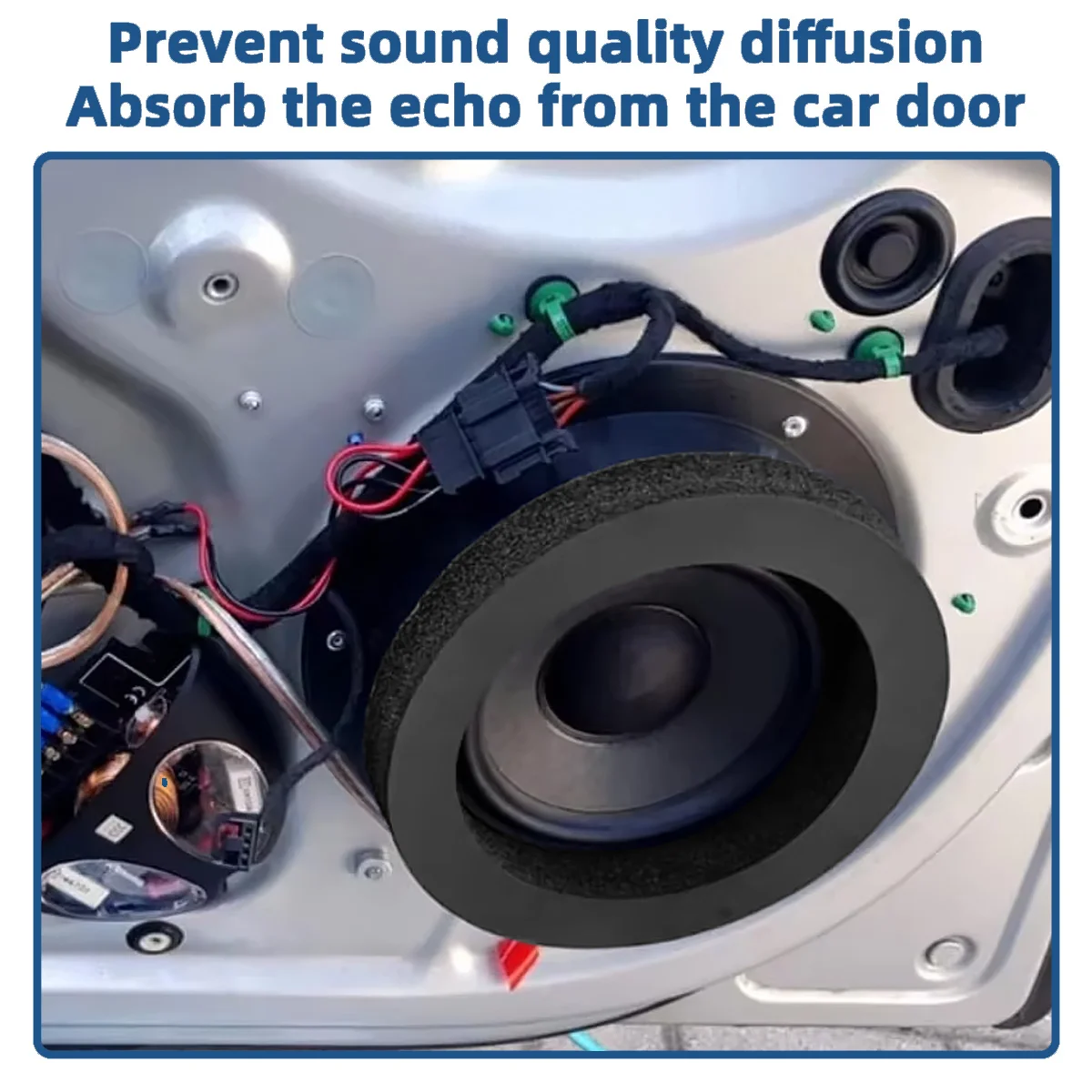 1/2PCS Universal Car Audio Foam Sponge Pad Speaker Insulation Noise Isolation Premium Wear Resistant Auto Interior Accessories