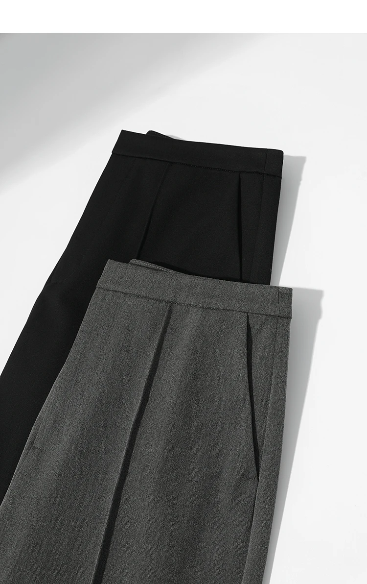 AMII Women Pants 2025 Winter Minimalist Solid Color Commuter Office Ladies Pants Versatile Casual Woven Woman Trousers 12524070