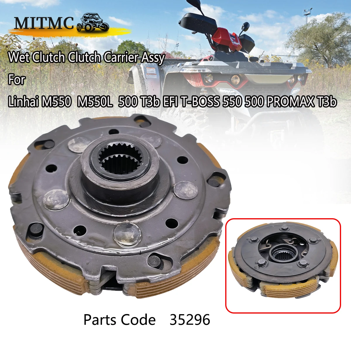 

Wet Clutch Clutch Carrier Assy For Linhai M550 E4 M550 E2 M550L E2 500 E2 M550L E4 500 T3b EFI T-BOSS 550 500 PROMAX T3b 35296