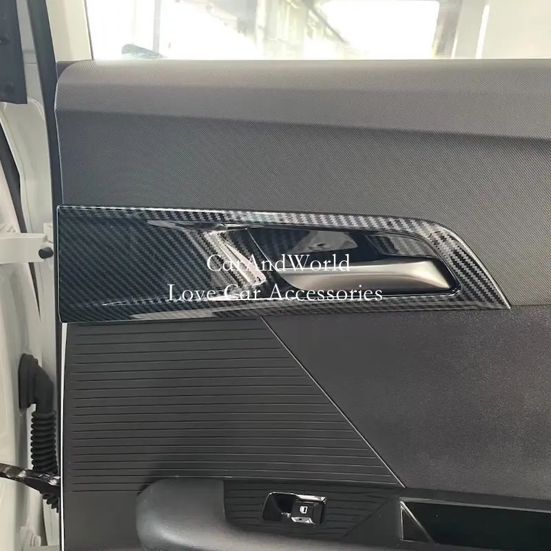 

LHD&RHD Carbon Fiber Interior Door Bowl Handle Protector Cover Trims For MG 4 MG4 EV Mulan 2022-2025 Car Moulding Accessories