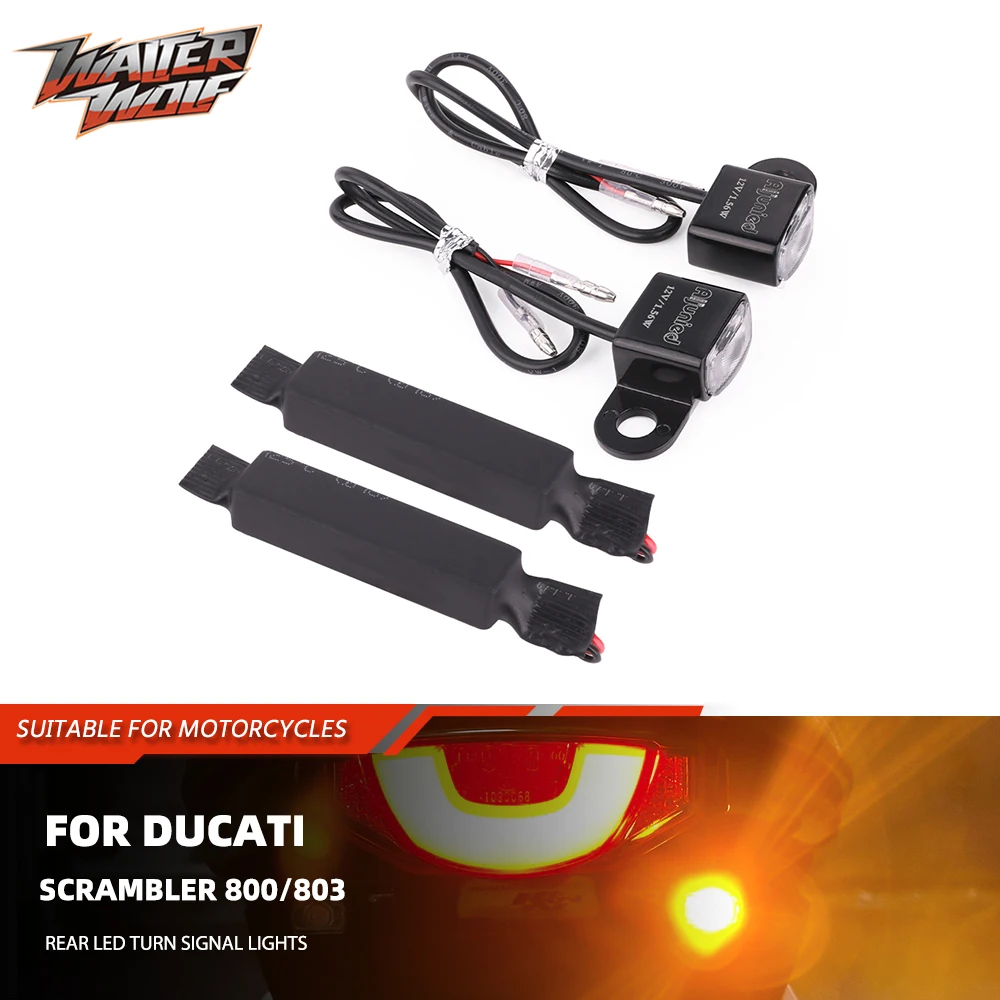 

Motorycle Rear Flasher LED Turn Signal Light Indicator For Ducati Scrambler 800/803 Nightshift Cafe Racer Full Throttle Resistor