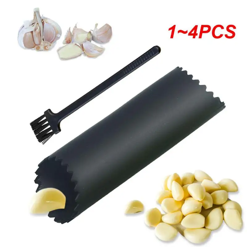 1~4PCS Peeled Health Manual Practical Household Food Grade Simple Portable Kitchen Silicone Garlic Peeler Safety Wear-resistant