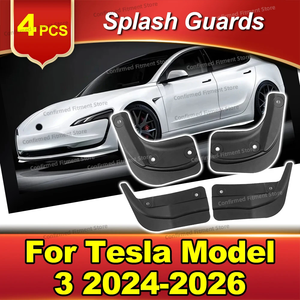 

Fender For Tesla Model 3 2024 2005 2026 Mudflaps Splash Guards Mudguards Car Accessories