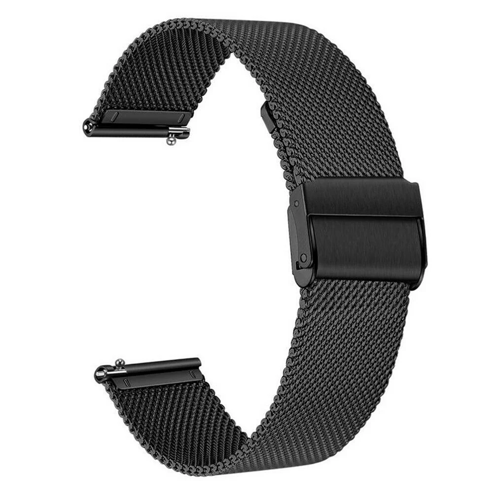 20mm Watch Band for Samsung Galaxy Watch SM-R810 42mm Metal Watch Strap For Galaxy Active 1 2 40mm 44mm/Gear Sport Correa Black