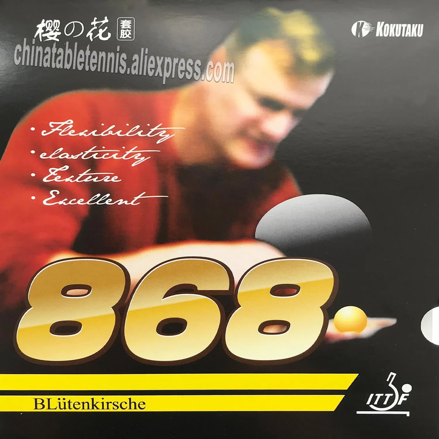 

2 шт. Kokutaku BLutenkirshce 868 Pips-In накладка для настольного тенниса, накладка для пинг-понга с губкой