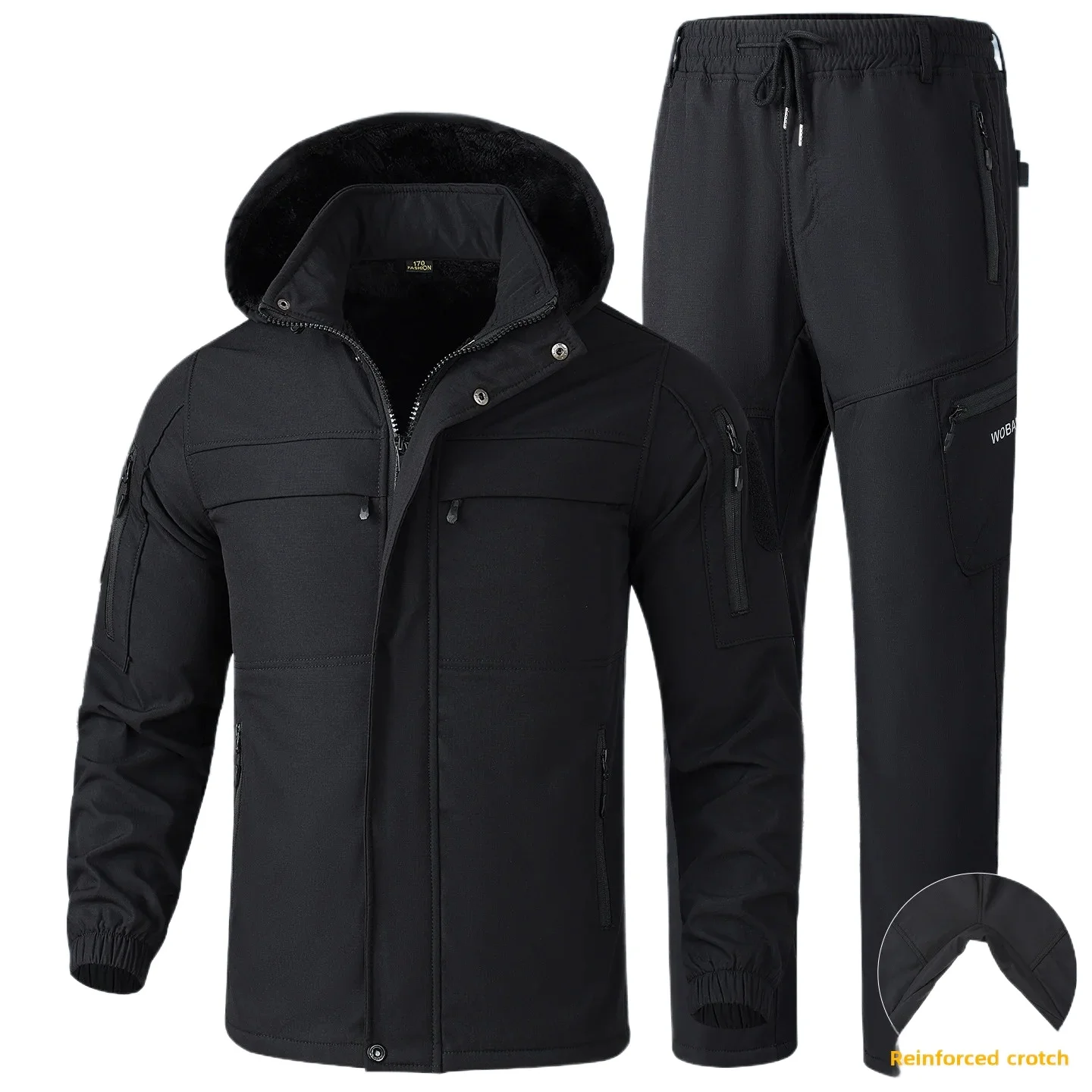 

Winter/autumn Men's Suits, Fleece Jackets, Outdoor Workwear, Durable and Stain-resistant, with Multiple Pockets, Workwear Style