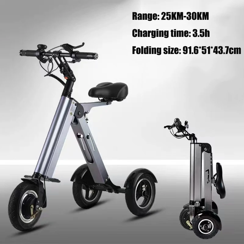 K7-10 High-Performance Lithium Battery Widened Thickened Tricycle, 13 Inch, Off-Road, Large Wheel, Folding Electric Vehicle