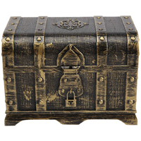Pirate Treasure Chest Decorative Treasure Chest Keepsake Jewelry Box Plastic Toy Treasure Boxes Party Decor Large Size B