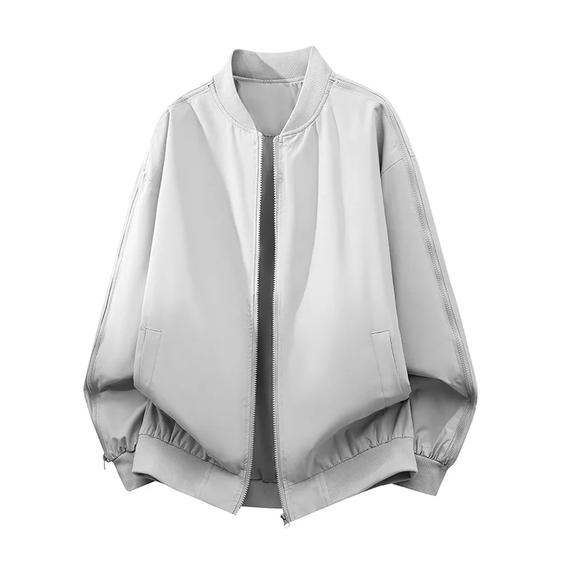 Men's Waterproof Baseball Collar Jacket Loose Casual Versatile Windproof Motorcycle Suit Outdoor Couple's American Style